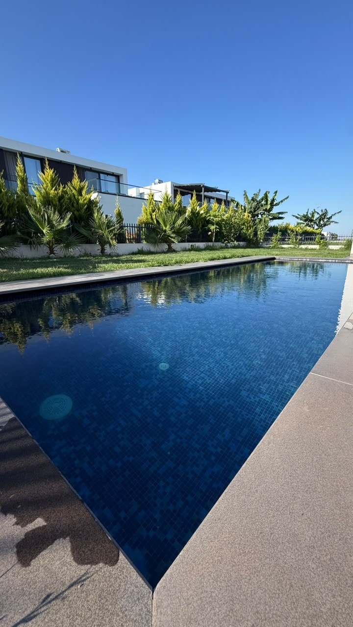 Private pool in daylight